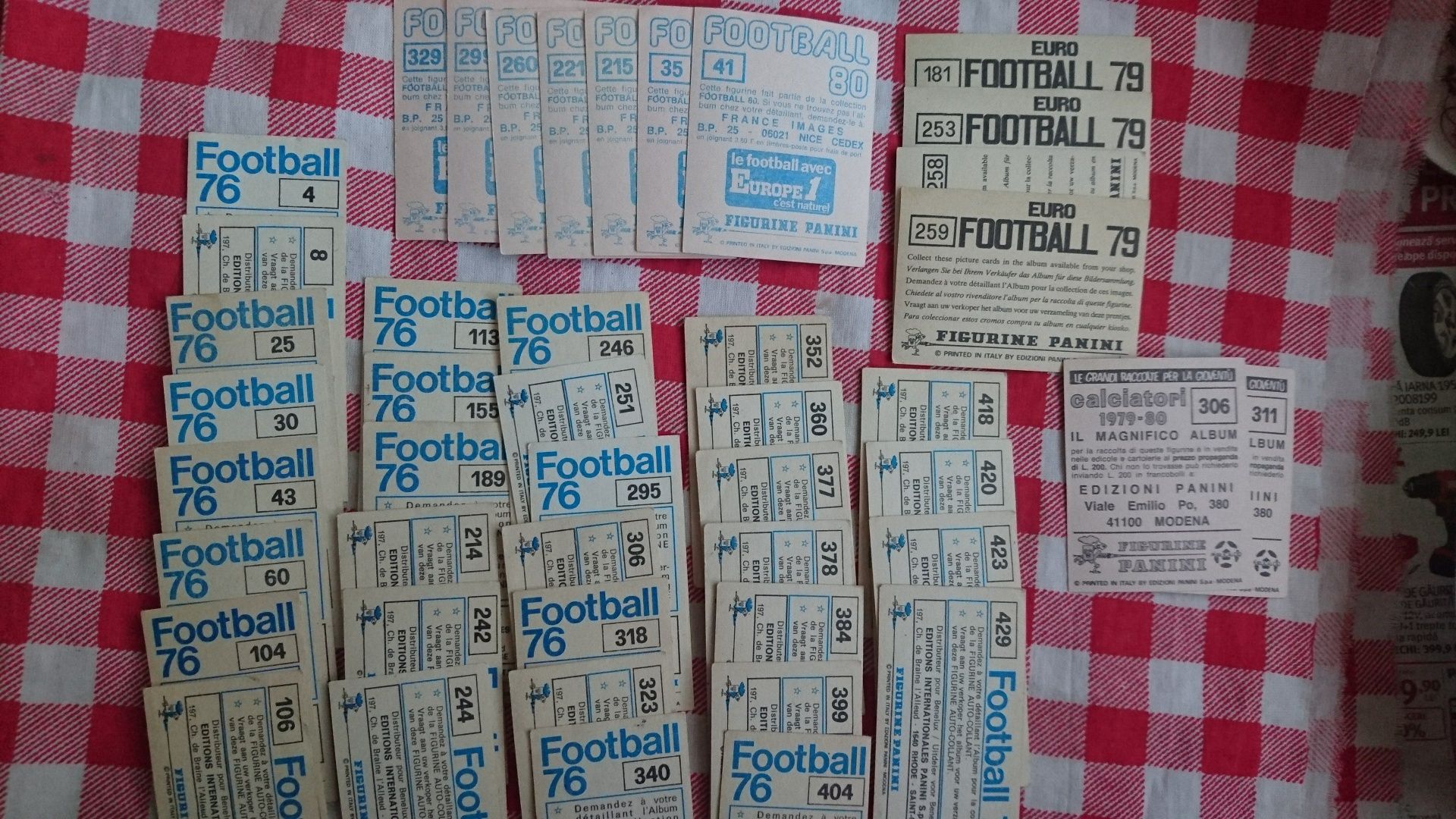 Stickere fotbalisti vechi Panini 1975>1983