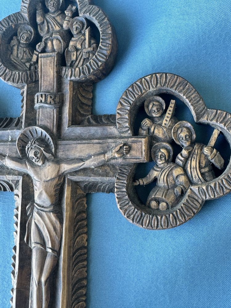 УНИКАЛЕН Стар кръст , Исус Христос , ДЪРВОРЕЗБА