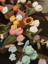 Амигруми цветя плетени цветя