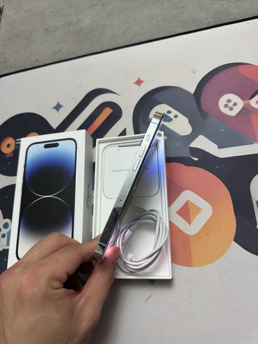 IPhone 14 Pro 90% bat  256GB Silver full box, Neverlocked, impecabil