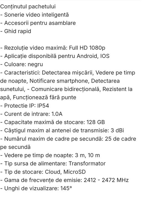 Sonerie wireless video full hd