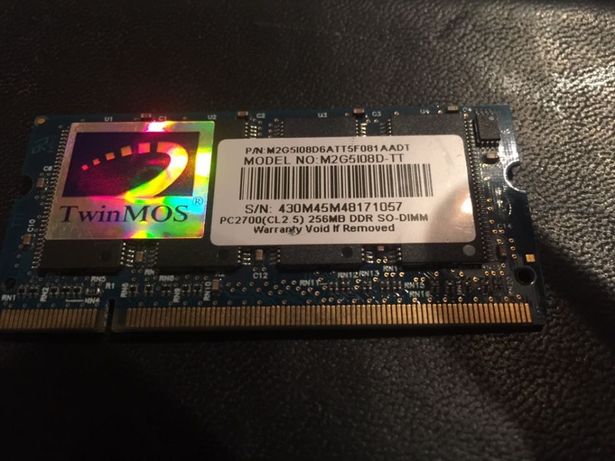 Memorie Twin Mos PC 2700 cl 2.5 256 mb ddr so dimm