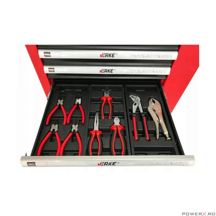 Dulap scule 7 sertare echipat cu 166 piese Verke