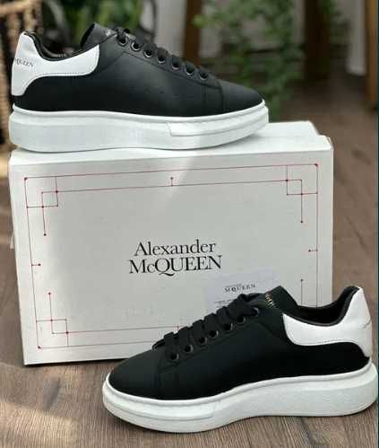 Adidasi Sneakers Alexander MCQUEEN negru/alb PREMIUM PIELE