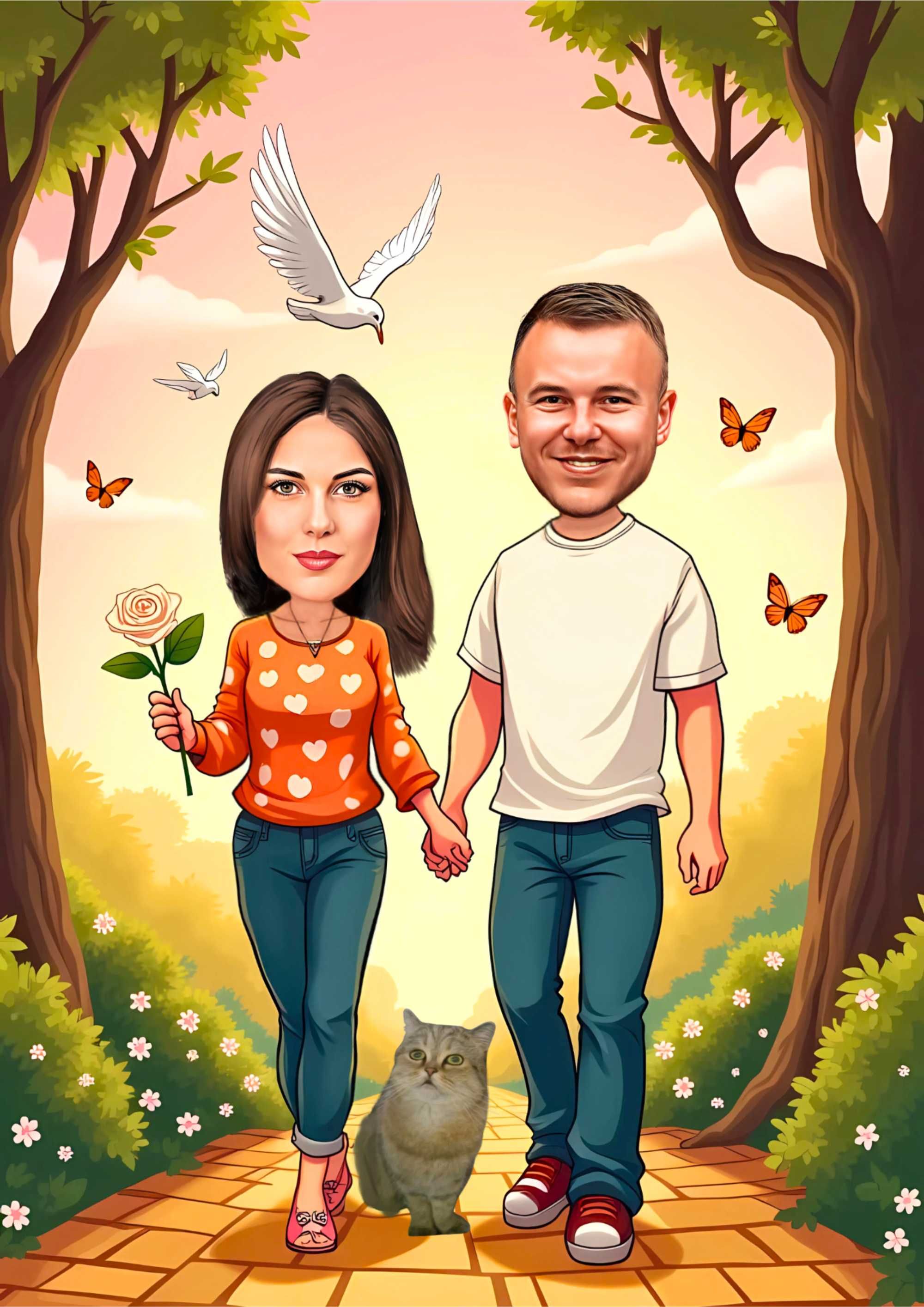 Дигитални карикатури по снимка , подарък карикатура