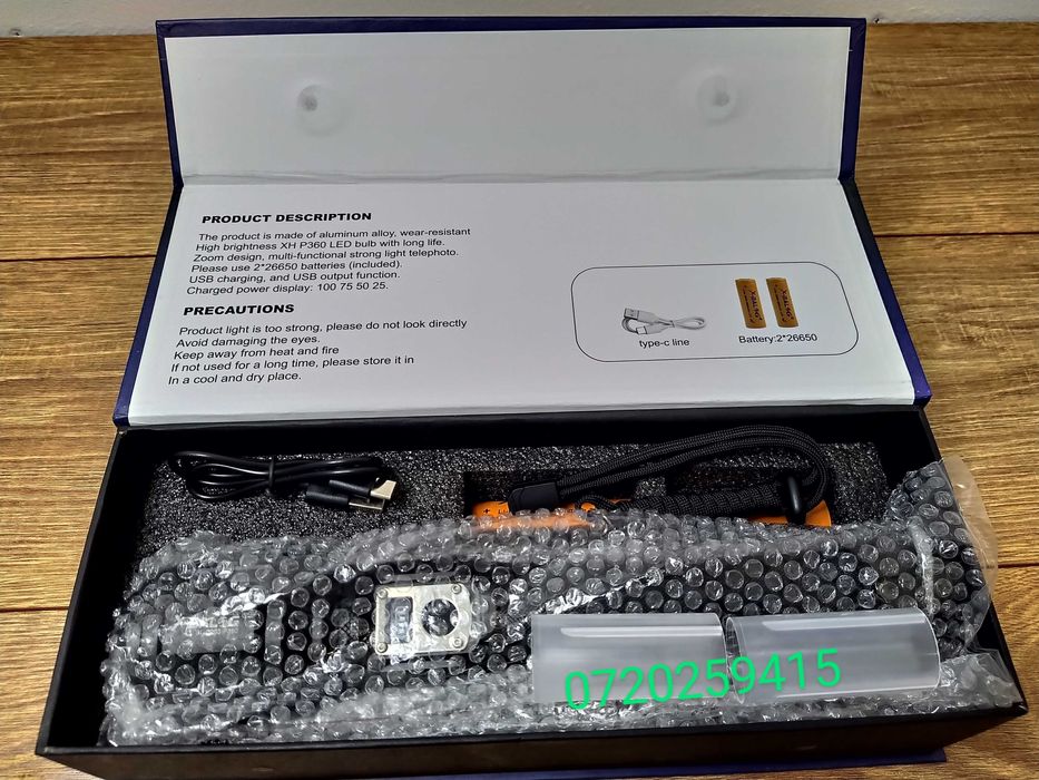 Lanterna XHP360 led multicore cu 36 de nuclee, model nou 2024