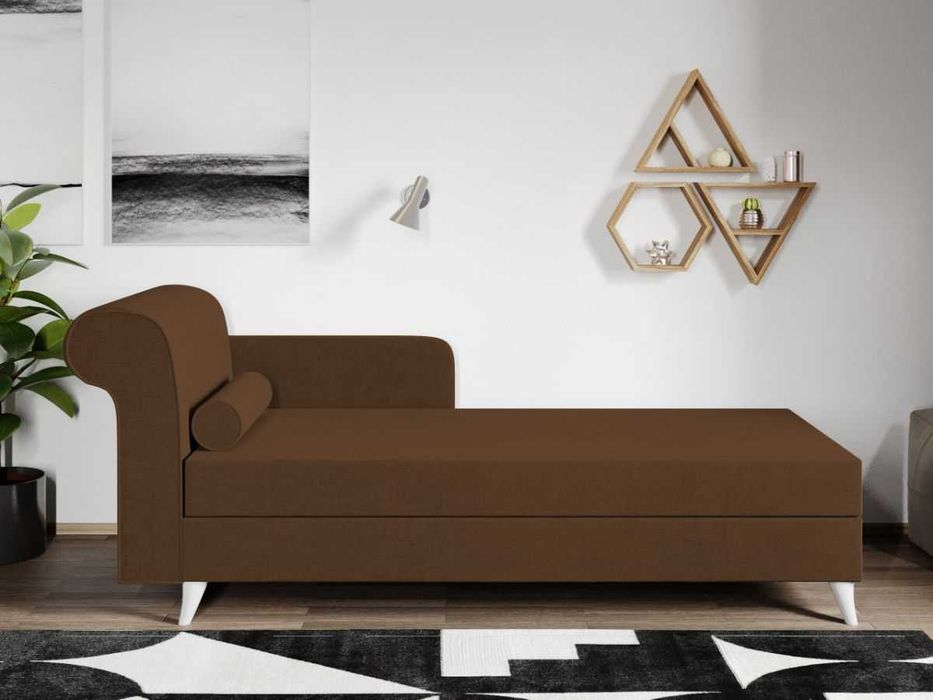 Divan/Pat o persoana tapitat Maro Round Fix - Transport Gratuit