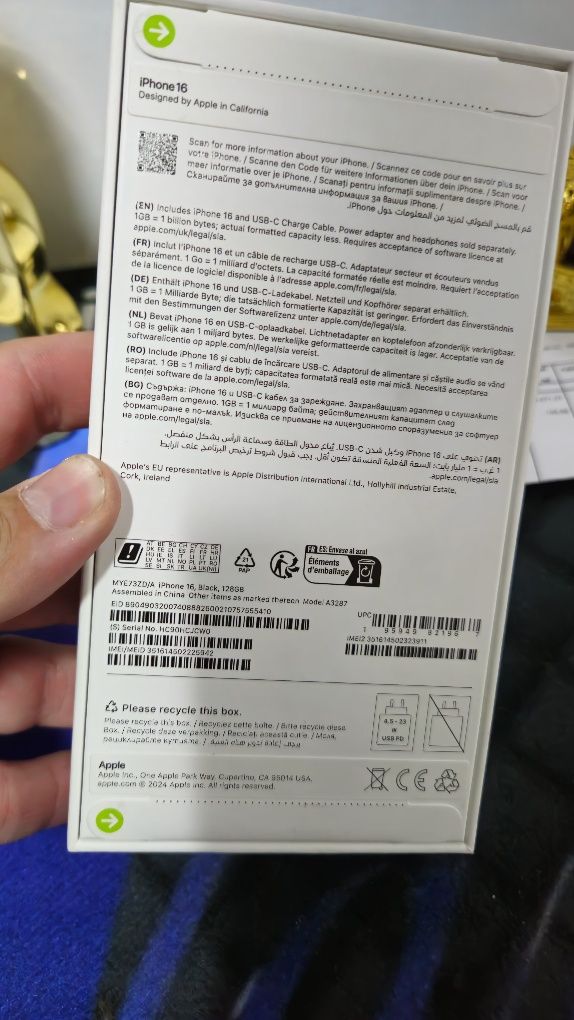 iPhone 16 BLACK 128GB NOU Sigilat 0 Minute.Garatie 24 Luni+Factură