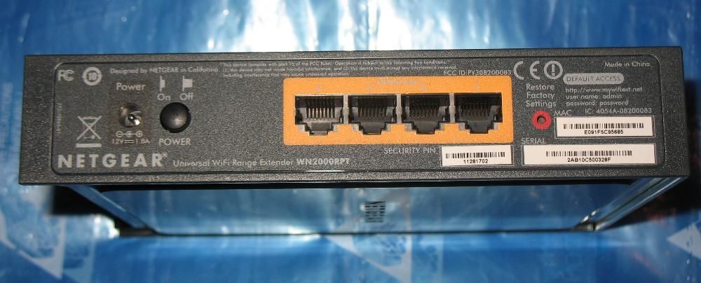 Netgear WN2000RPT Universal WiFi Range Extender