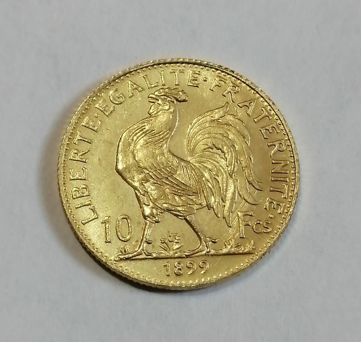 Moneda 20 francs renumitul "cocosel" rebatere moderna