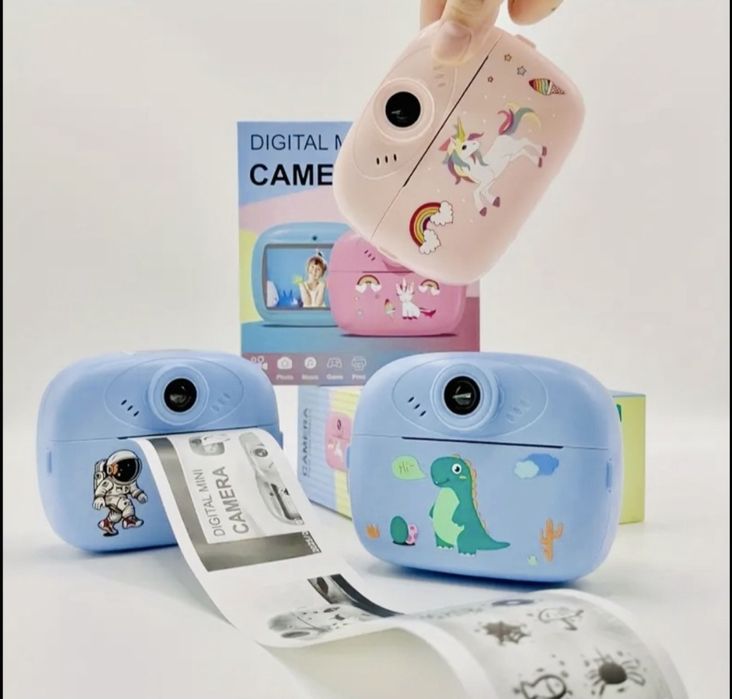 3 в 1 Детски фотоапарат с моментен термо печат