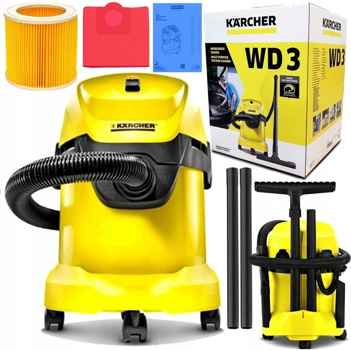 Хозяйственный пылесос Karcher WD3.
Настоящее немецкое качество.