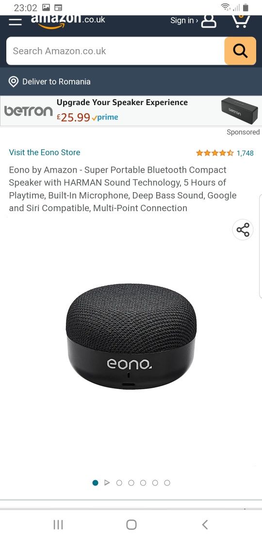 Vand Boxa Eono by Harman nu JBL