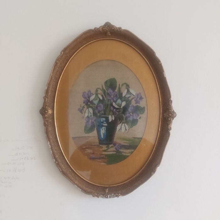 Ретро гоблен в рамка, винтидж