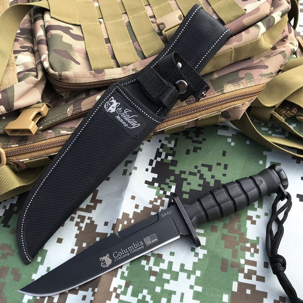 Тактически нож Columbia BLACK TACTICAL за самозащита лов 30,5см