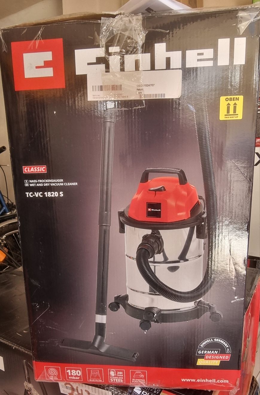 Прахосмукачка за мокро и сухо почистване Einhell Tc vc 1820s