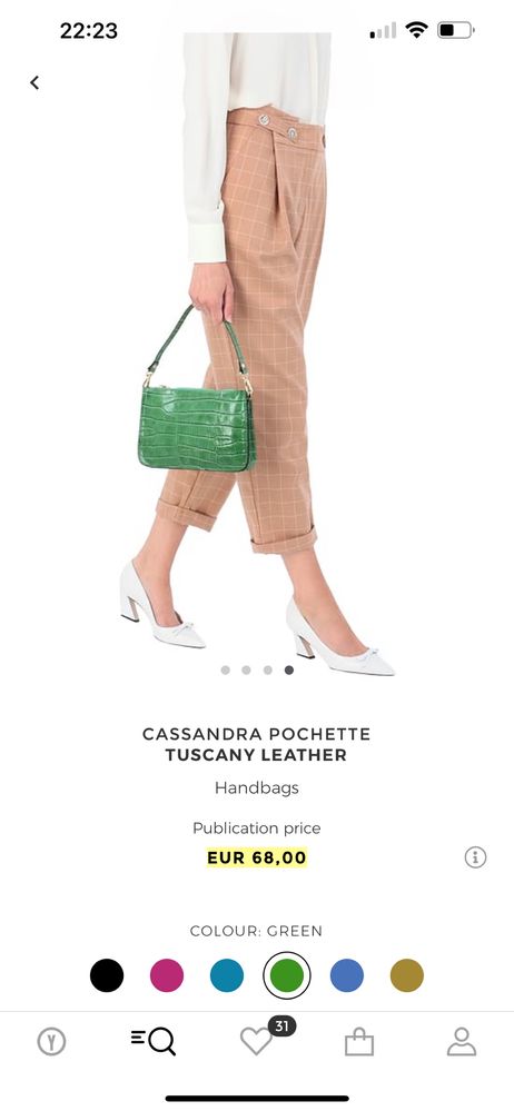 Tuscany leather малка чанта естествена кожа