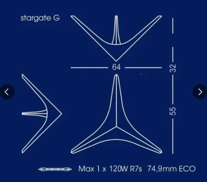 Veioza (Lampa de podea si/sau perete) Lumen Center Italia - Stargate