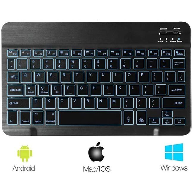 Tastatura RGB, Wi-Fi /Bluetooth pentru tablete, telefoane, PC,