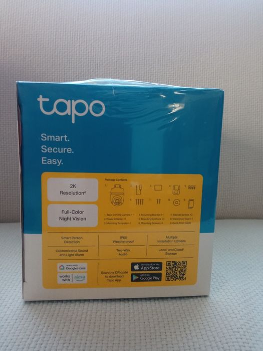 Cameră TP-LINK Tapo C510W 3MP, EXTERIOR, IP PTZ, Wifi, il fundal