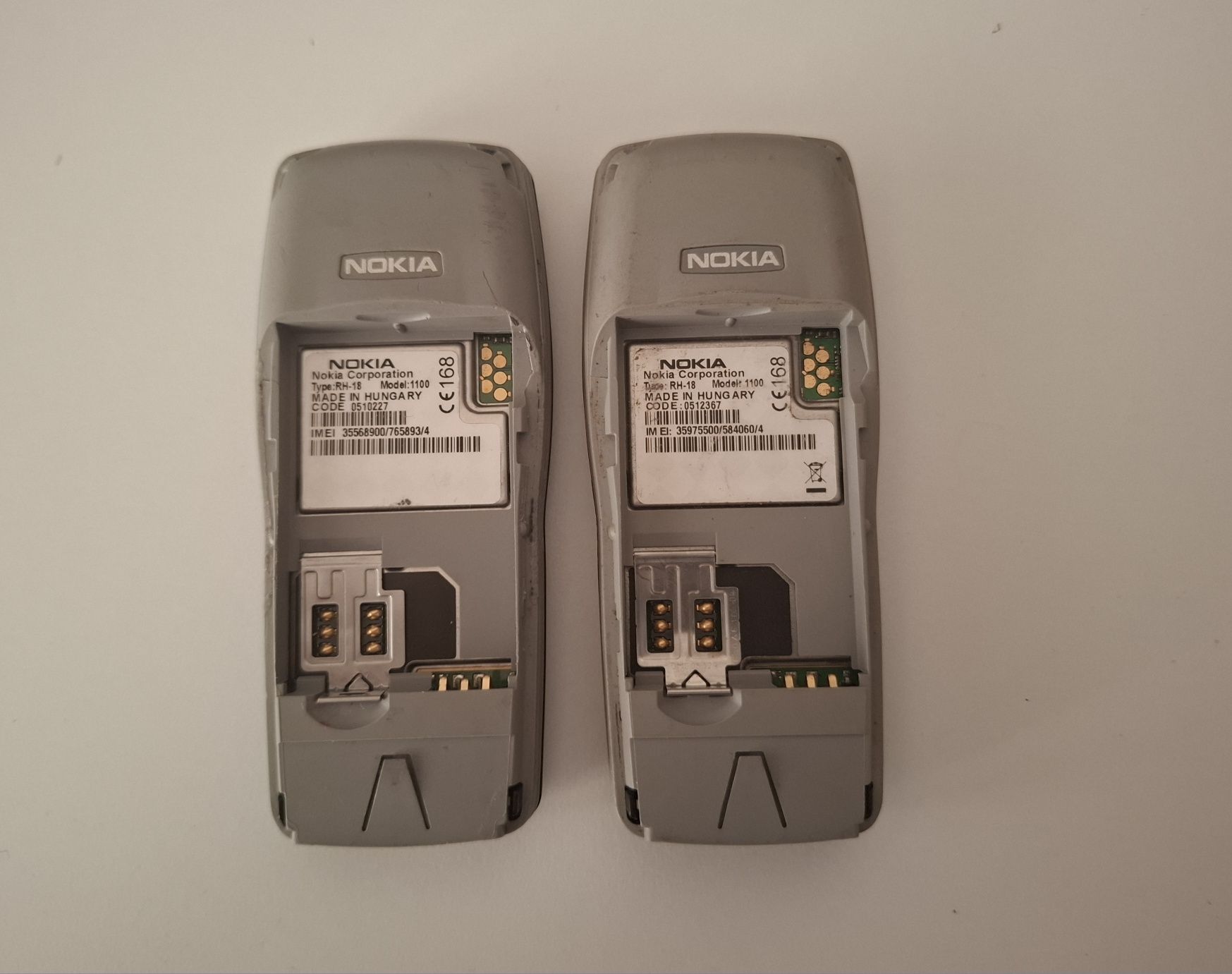 Два телефона Nokia 1100 made in Hungary