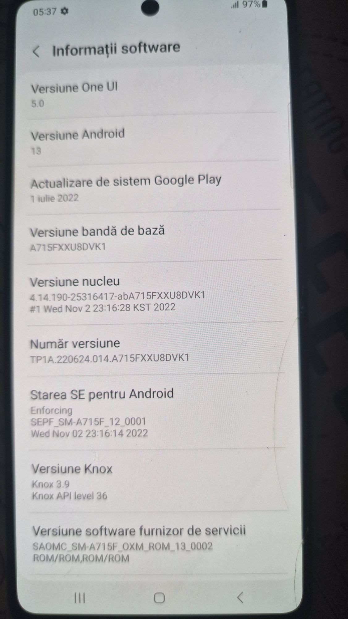 Vând samsung a 71,ecran puțin crăpat