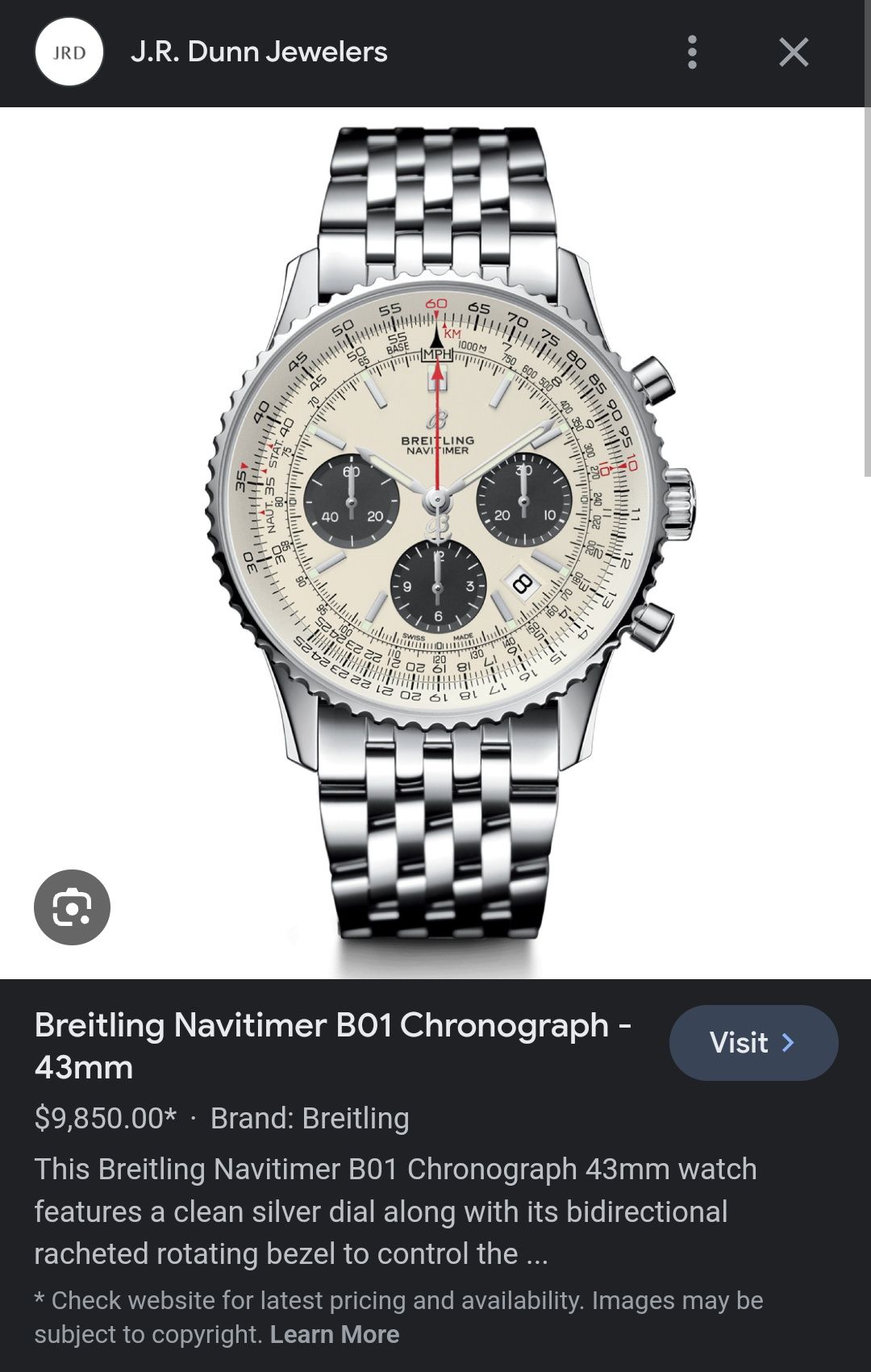 Ceas Breitling Navitimer B01 Chronograph 43 rolex hublot tudor omega