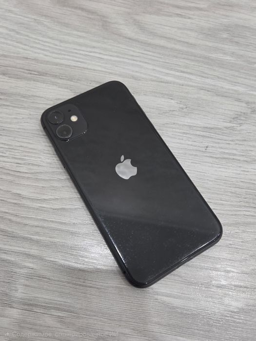 iPhone 11, 128GB, Қара — Сатылады, Жақсы Күйде