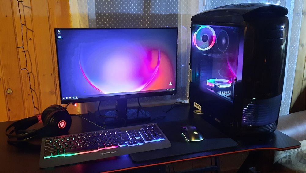 PC Gaming Complet - Ryzen 3, Monitor 24", Tst, Mouse, Casti