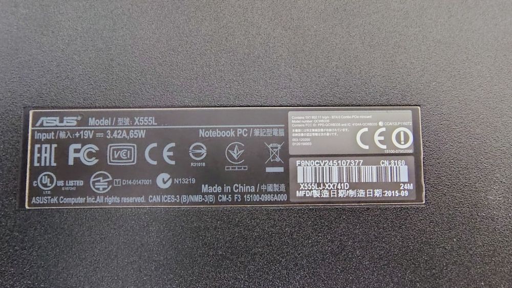 Laptop Asus X555L - Windows 11