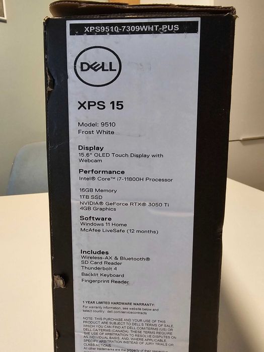 Лаптоп DELL XPS 15 9510