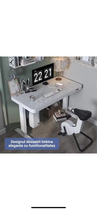 Masa de Birou electrica, inaltime reglabila,2 porturi USB-A si 1 USB-C