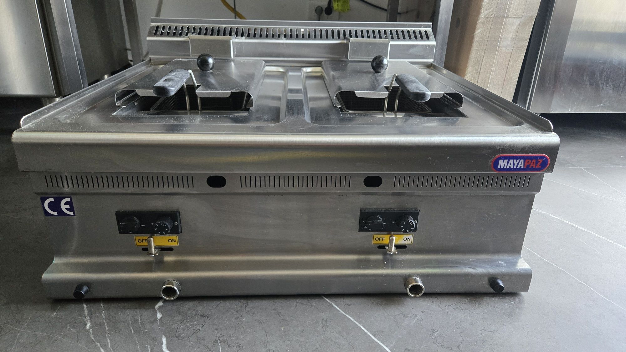 MayaPaz Friteuza Profesionala Gaz 10L + 10L Nou+ 10L
