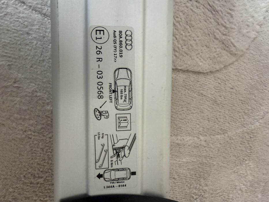 Bare transversale Audi Q5 2017-2024 originale cod 80A.860.019