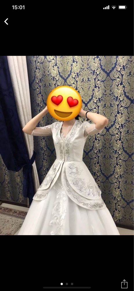 Свадебное платье с комзолом на кыз узату