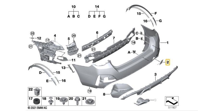 Капачка за кука BMW i4 / G26