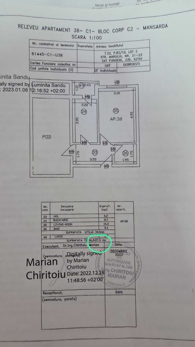 De vânzare Studio 60 mp + Parcare