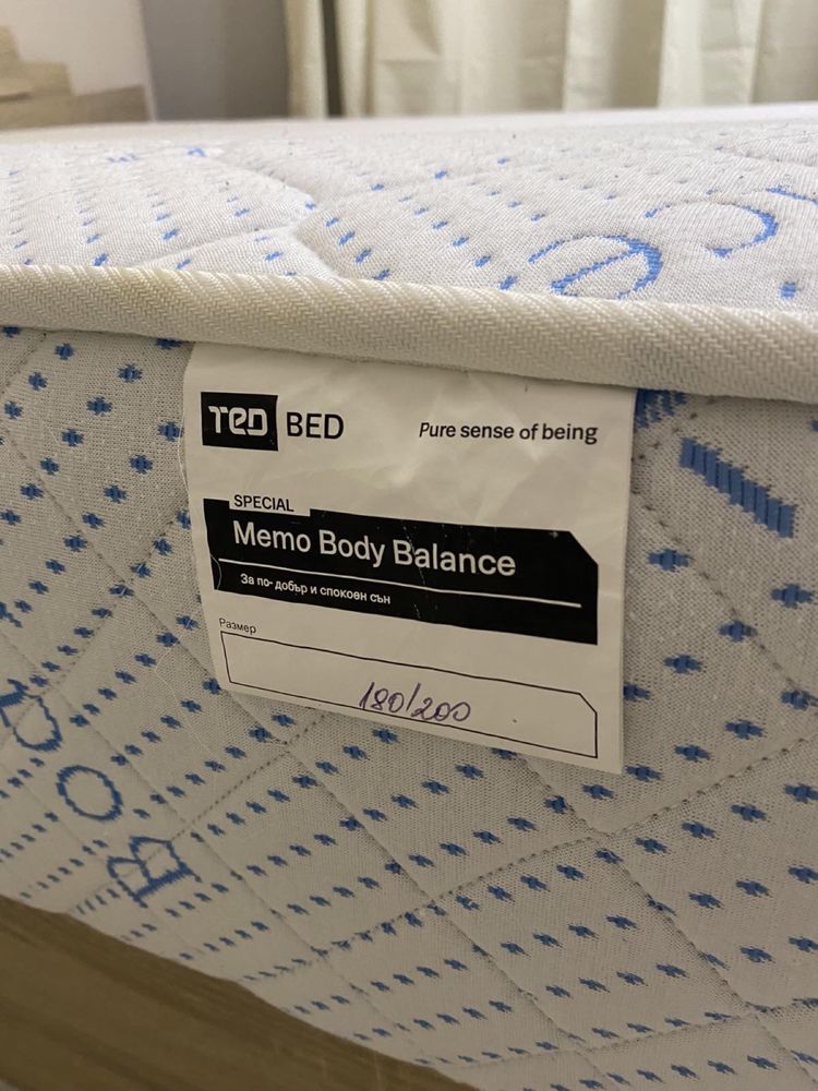 Еднолицев матрак ТЕД Memory Body Balance 180/200 см