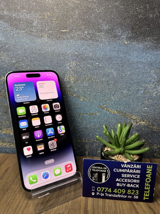 Iphone 14 Pro Max/128gb/2 Ani Garantie Centrul de Telefoane/Rate