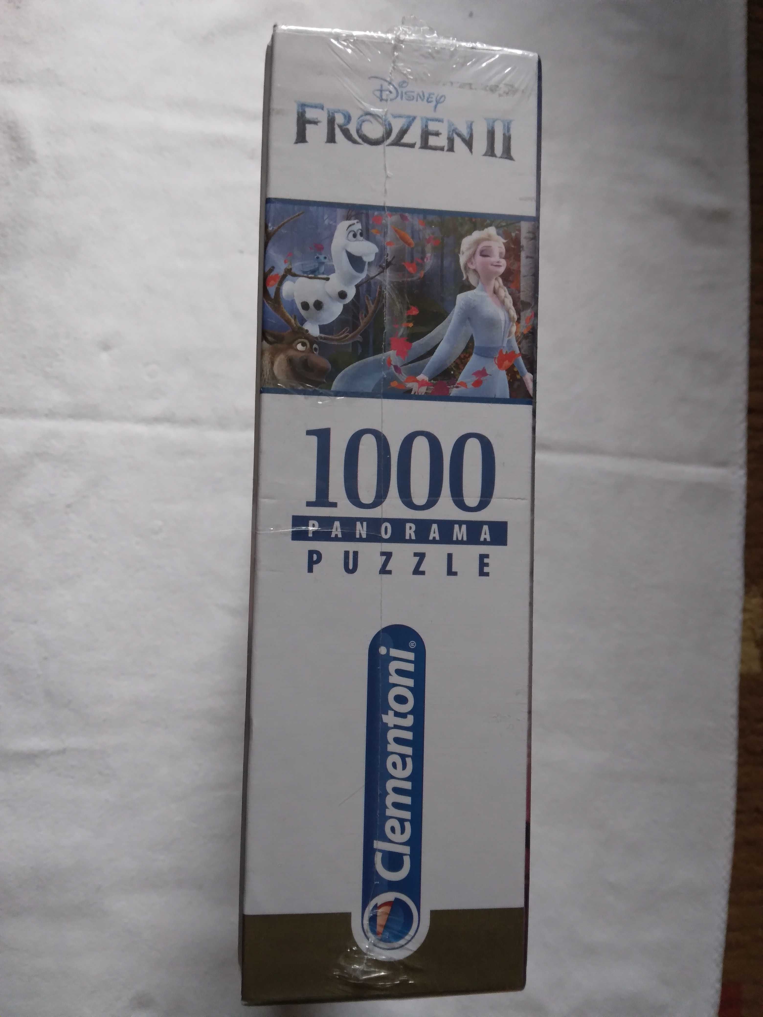 Puzzle panoramic calitativ Clementoni Frozen II, 1000piese,98x33cm nou