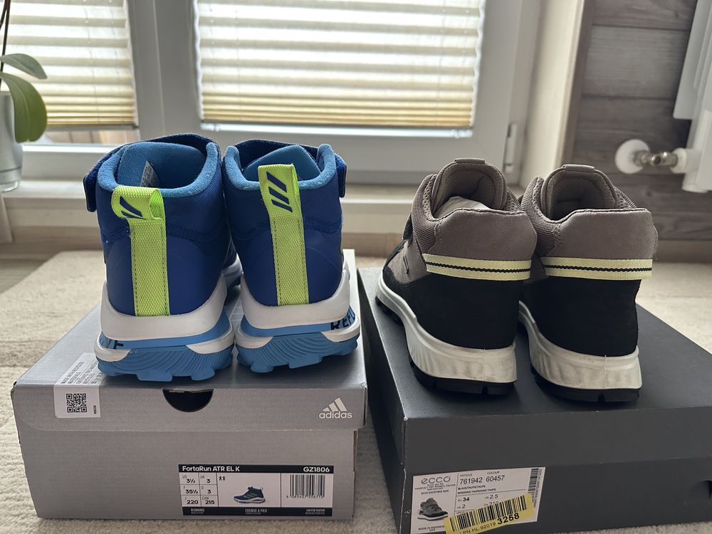 Детски зимни боти ecco 34 номер и adidas 35 номер