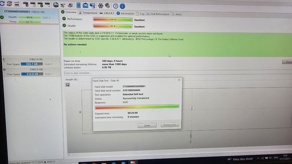 Crucial MX500 2TB SATA SSD – Работи перфектно