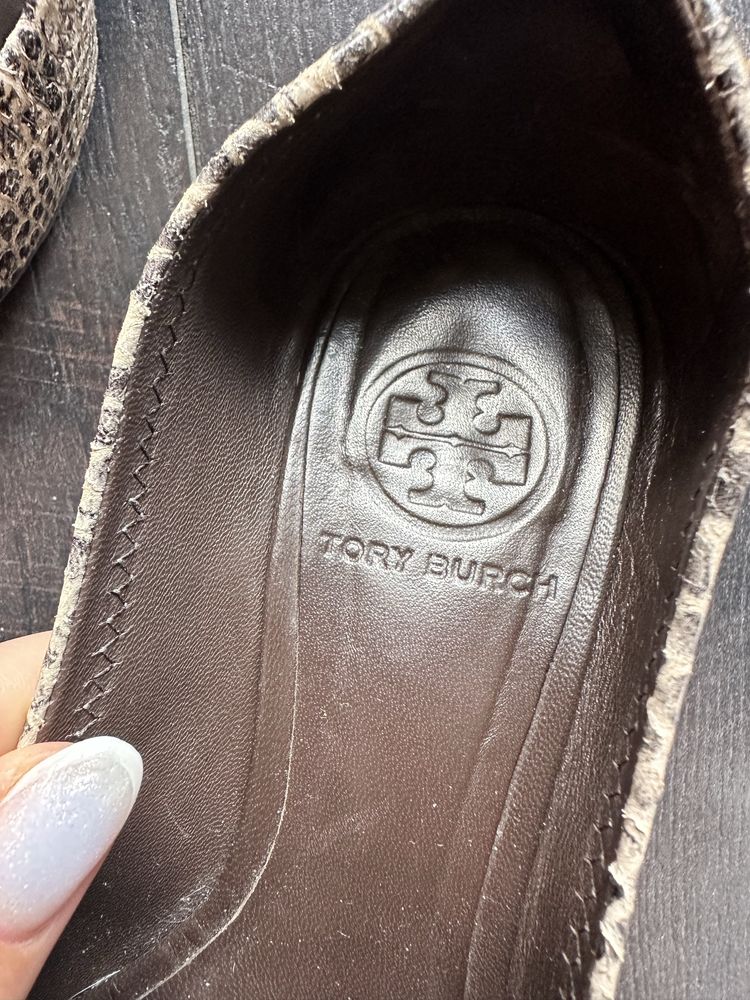 Сандали обувки Vicini Tapeet Италия Tory Burch кожа от питон
