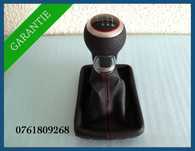 Manson + nuca schimbator piele S Line Audi A4 B8 A5 A6 Q5 cu 6T rosu