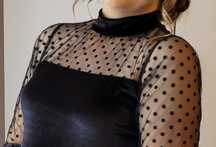 Rochie neagră de catifea
