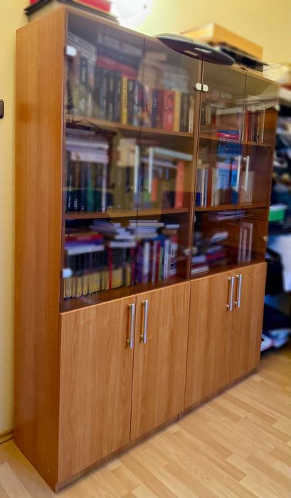 Set complet mobila de birou: masa birou + 2 corpuri biblioteca