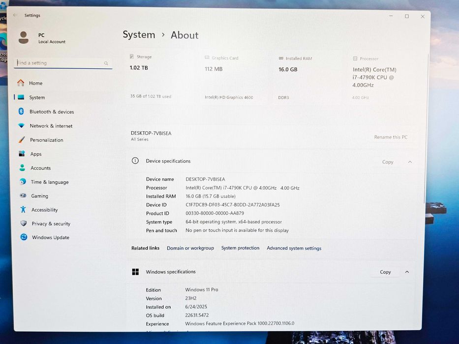 Vand sistem Intel I7 4790k + monitor IPS 58cm LG