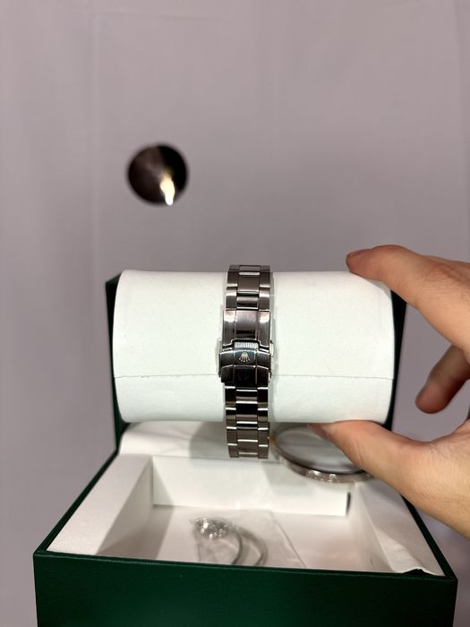 Ceas Rolex oyster perpetual Date argintiu Verde Negru Premium