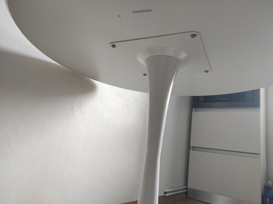 Masă rotunda bucatarie sufragerie Ø100 albă MDF