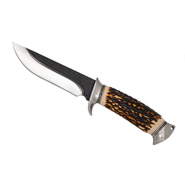 Cutit de vanatoare, IdeallStore®, Deer Corn, 26 cm, Otel inoxidabil